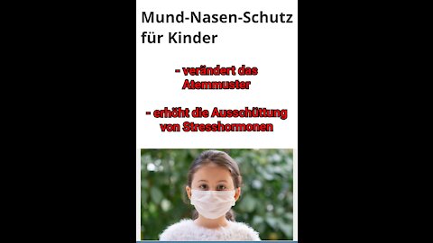 Masken verursachen bei Kindern ein verändertes Atemmuster und Stress