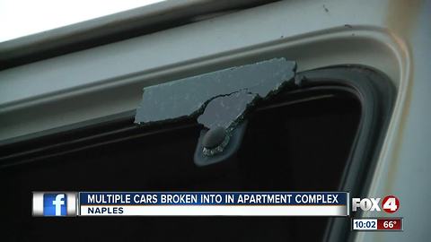 Multiple Cars Broken In To in Naples Apartment Complex