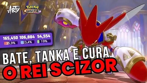 💪[BUILD] SCIZOR IMORTAL E IMORAL! Build do Scizor que bate, tanka e cura! Pokémon Unite