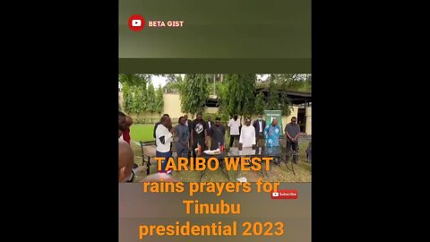 Taribo West prays for Tinubu to become president in 2023 #short