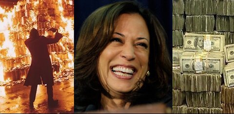 Queen Kamala Sprayed With Elite's Money Hose Until Drenched by Over $50 Million