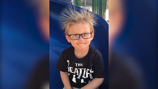 "Hairstyle WIN: Little Boy Owning Static Hair"