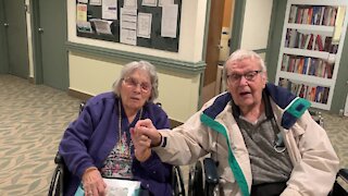 Elderly couple reunited at nursing home during Covid-19 pandemic
