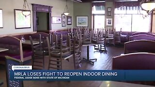 Judge rules in state's favor — Michigan bars & restaurants to remain shut down