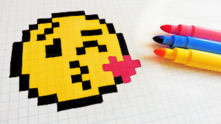 how to Draw Kiss Emoji - Hello Pixel Art by Garbi KW