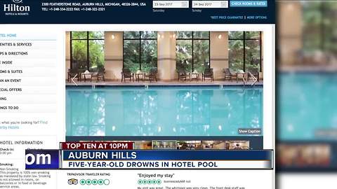 5-year-old boy drowns in pool at hotel in metro Detroit