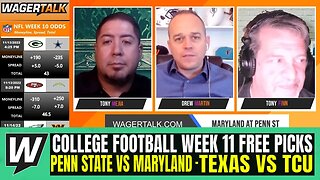 Penn State vs Maryland | Texas vs TCU Predictions | College Football Betting Preview | Week 11