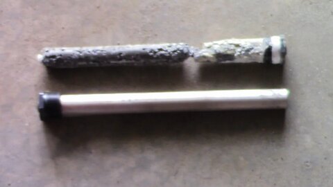 RV hot water heater anode rod replacement