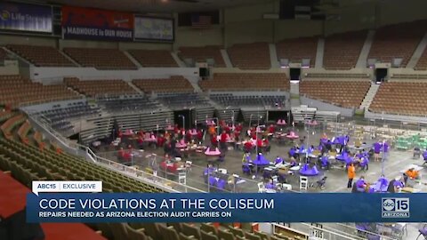 Code violations at the Arizona Veterans Memorial Coliseum during election audit