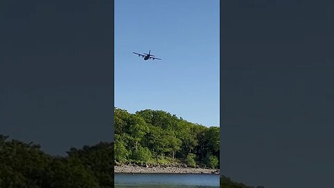 World war 2 bomber fly by while filming