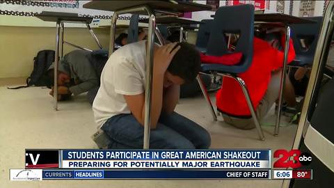 Students participate in Great California ShakeOut