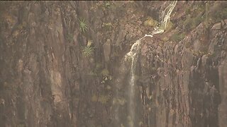 Waterfalls forming in Superstition Mountains