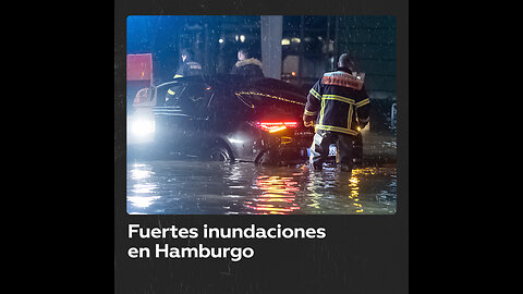 Hamburgo bajo agua tras el desbordamiento de un río por una tormenta