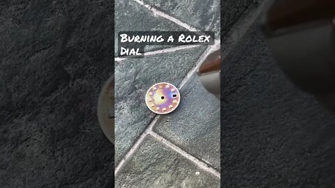 Burning a Rolex Dial with a Blow Torch