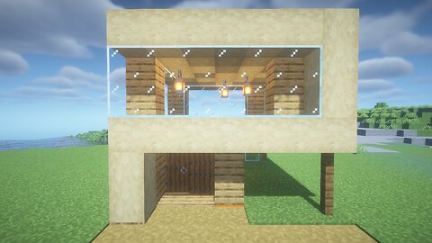 Minecraft : How To Build a Wooden Modern House🤓