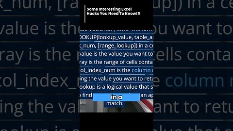 some interesting excel hacks you need to know!!! 1
