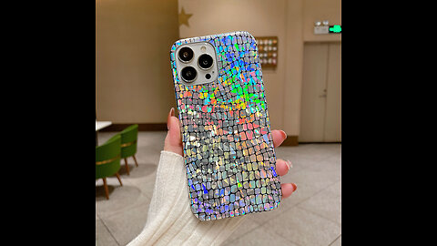 Fashion Rainbow Laser Lattice Phone Case For iPhone