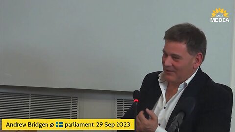 Swedish parliament - English MP Andrew Bridgen