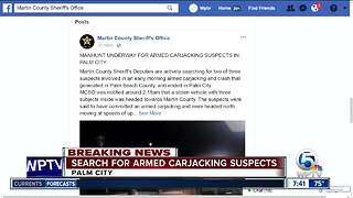 Deputies searching for armed carjacking suspects