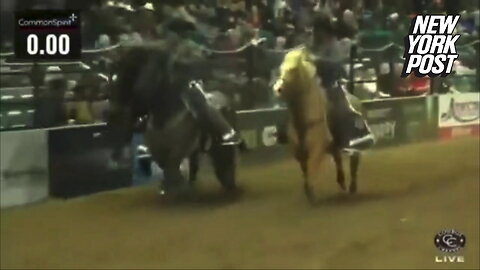 Young cowboy is injured after horse stomps on his head