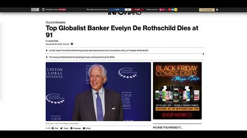 Top Globalist Banker Evelyn De Rothschild Dies at 91 Rothschilds Dynasty in DECAY!!