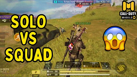 Can I SURVIVE SOLO vs SQUAD SITUATION? 😱 | Call Of Duty Mobile