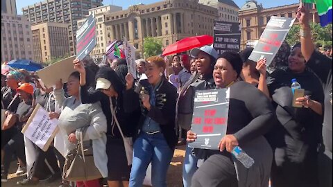 SOUTH AFRICA - Pretoria - Goverment march against gender-based violence (video) (Sp7)