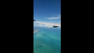 My Delta flight landing at Nassau Bahamas