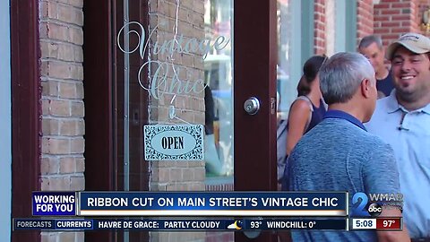 Ribbon cut on Main Street's Vintage Chic homegoods store