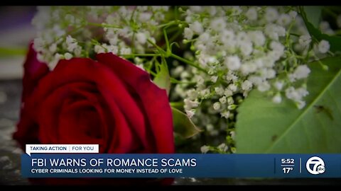 'Don't let scammers break your heart or your bank account.' FBI Detroit warns of romance scams