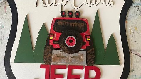Keep Calm Jeep On Wood Door Hanger Kit |Hard Working Mom |How to