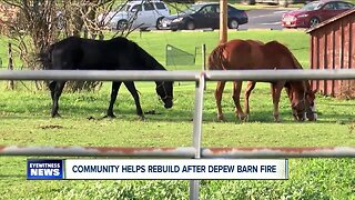Community helps rebuild after Depew barn fire
