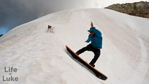 Riding frozen water crystals