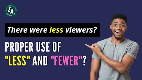 Proper use of "Fewer" and "Less - "Fewer vs Less" (English Grammar for Beginners)