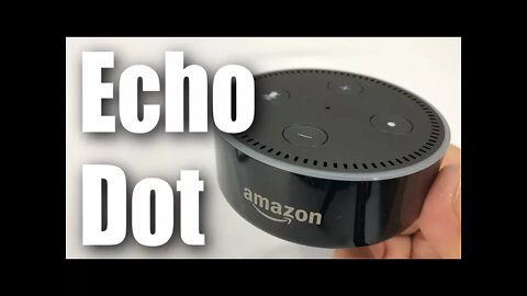 Unboxing a black Amazon Echo Dot (2nd Generation)