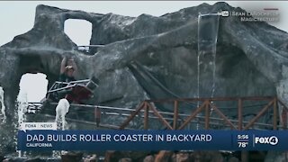 California dad creates roller coaster in his backyard