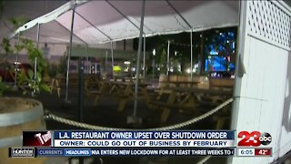 L.A. restaurant owner upset over shutdown order