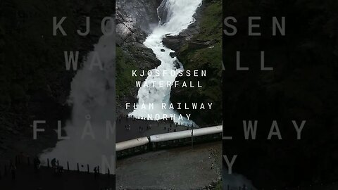 Kjosfossen waterfall, Flåm Railway, Norway #Shorts