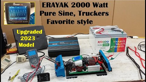Erayak 2000 Watt Pure Sine DC to AC Inverter, open, test, review of a nice Budget Inverter