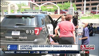 Hospitalized kids and officers