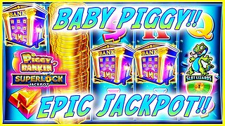 SUPER RARE TINY PIGGY HUGE JACKPOT! Piggy Bankin Superlock Jackpot Slot MEGA SESSION WIN!