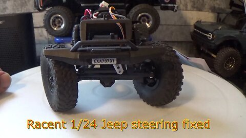 Racent RC 1/24 scale Jeep steering angle fix with SCX24 axle stub