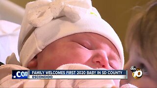 Family welcomes first 2020 baby in San Diego County