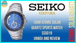 Crystal Blue Stunner! | Seiko Coutura 100m Atomic Solar Quartz Sports Watch SSG019 Unbox & Review