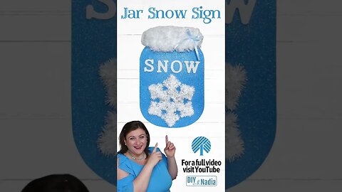 Dollar Tree Christmas Winter Jar of Snow Sign DIY Tutorial ❄️