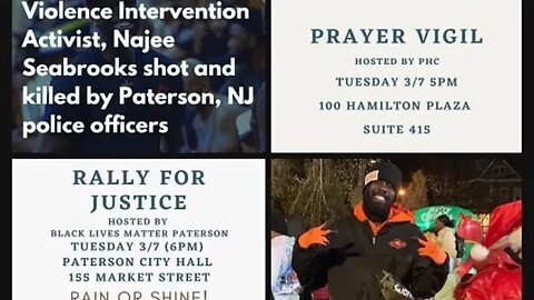 #JusticeforNajee #najeeseabrook Rally Paterson city hall #Paterson, NJ Paterson Healing Collective