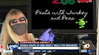 Woman wraps up free weekly meals for neighbors