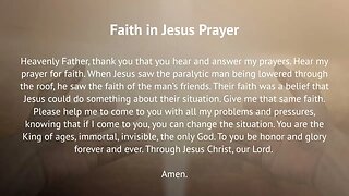 Faith in Jesus Prayer (Prayer for Faith and Guidance)