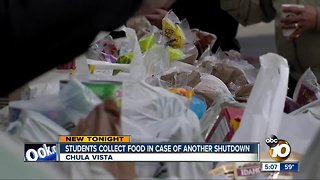 Students collect food in case of another government shutdown