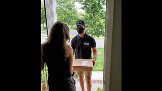 Teen Surprises Childhood Best Friend While Disguised As FedEx Driver